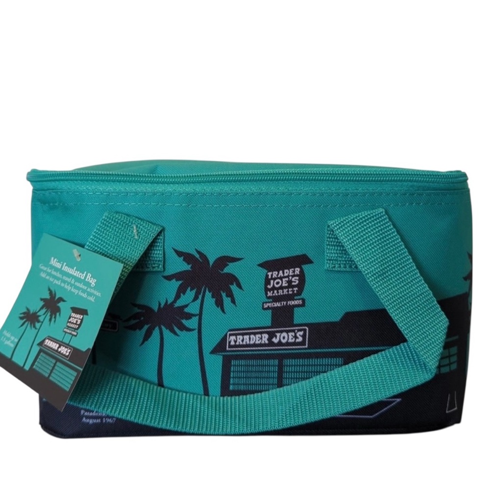 Trader Joe's Mini Insulated Tote Bag _Teal_New